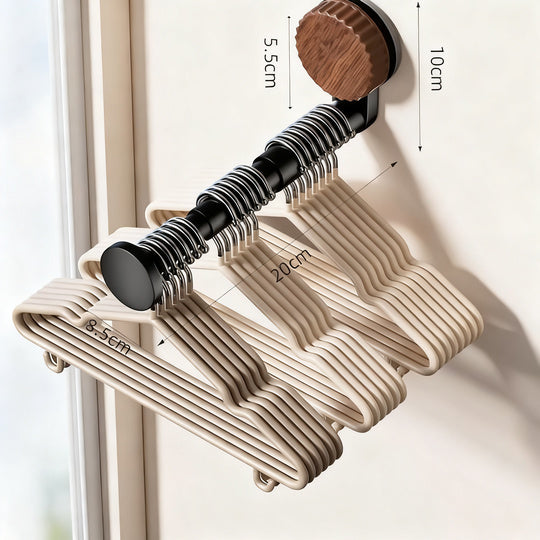 Suction cup clothes drying rack, extendable