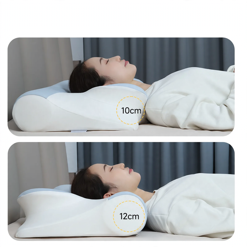 Ergonomic neck support pillow made of memory foam