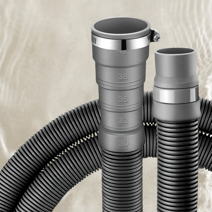 Washing machine drain hose, PVC/Silicone
