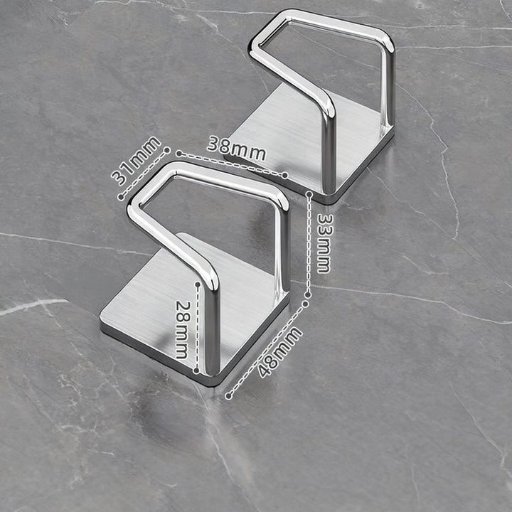 Stainless steel hooks for under-cabinet, no drilling