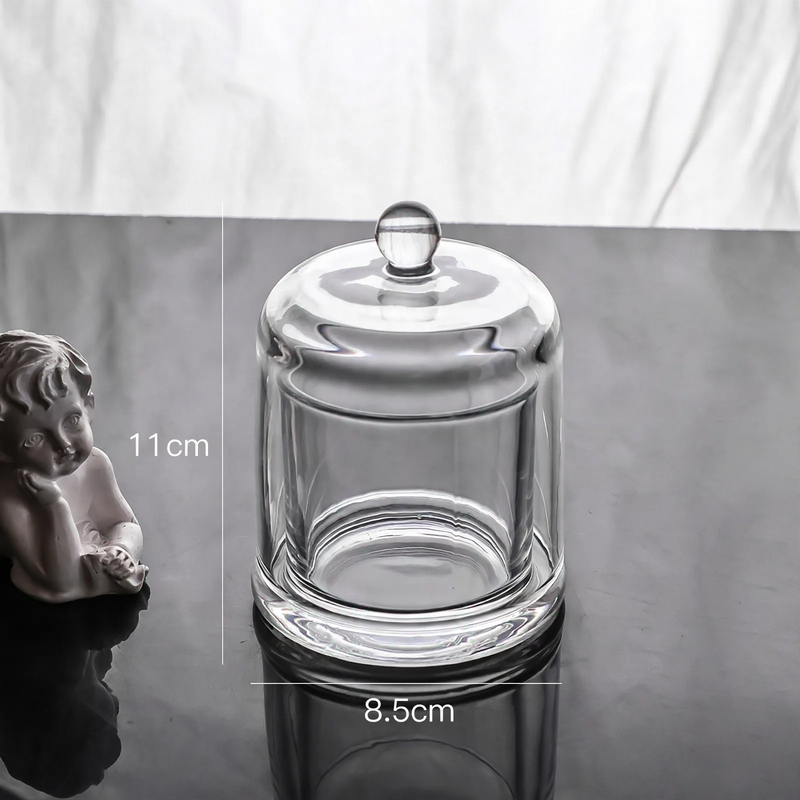 Glass bell jar candle cover