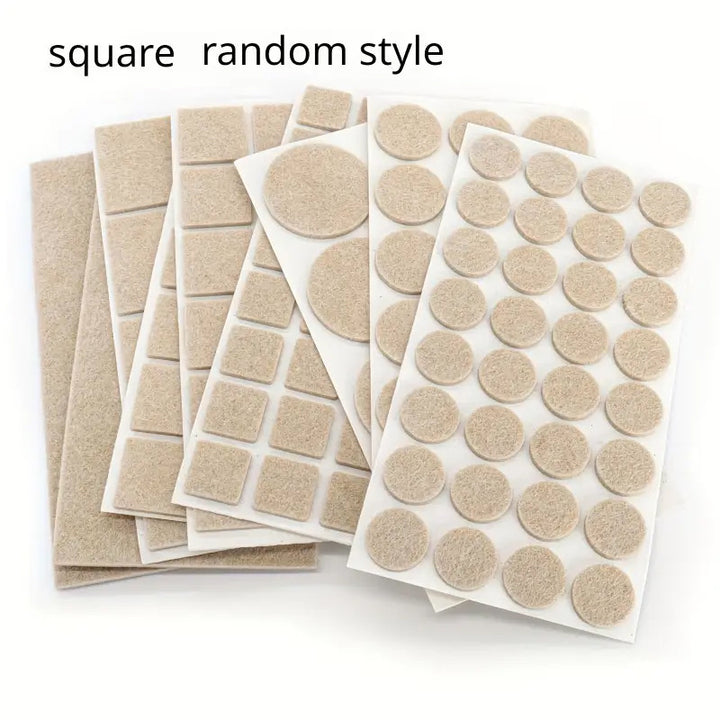 Self-adhesive furniture glides, various shapes