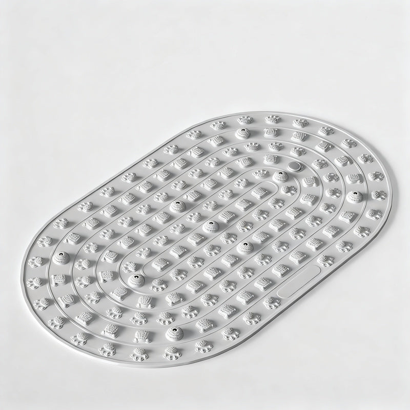 Foot reflex zone mat with magnetic stones