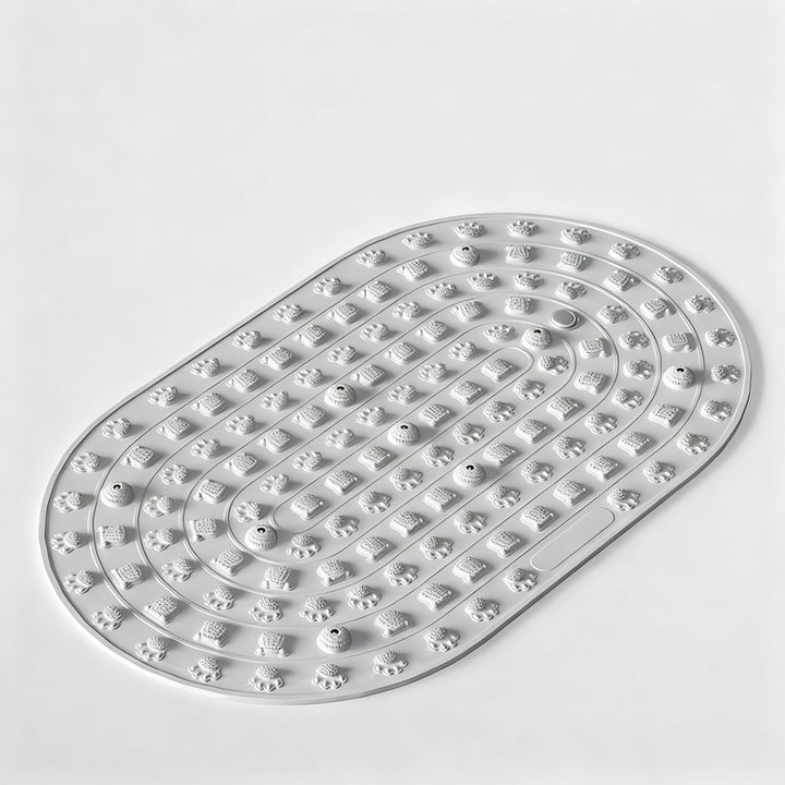 Foot reflex zone mat with magnetic stones