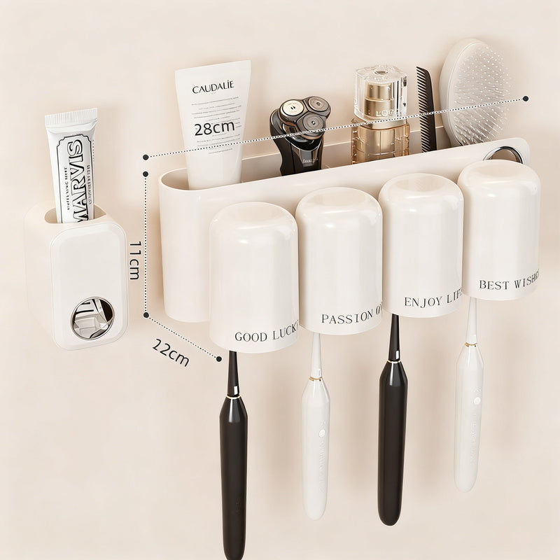 Toothbrush wall holder without drilling