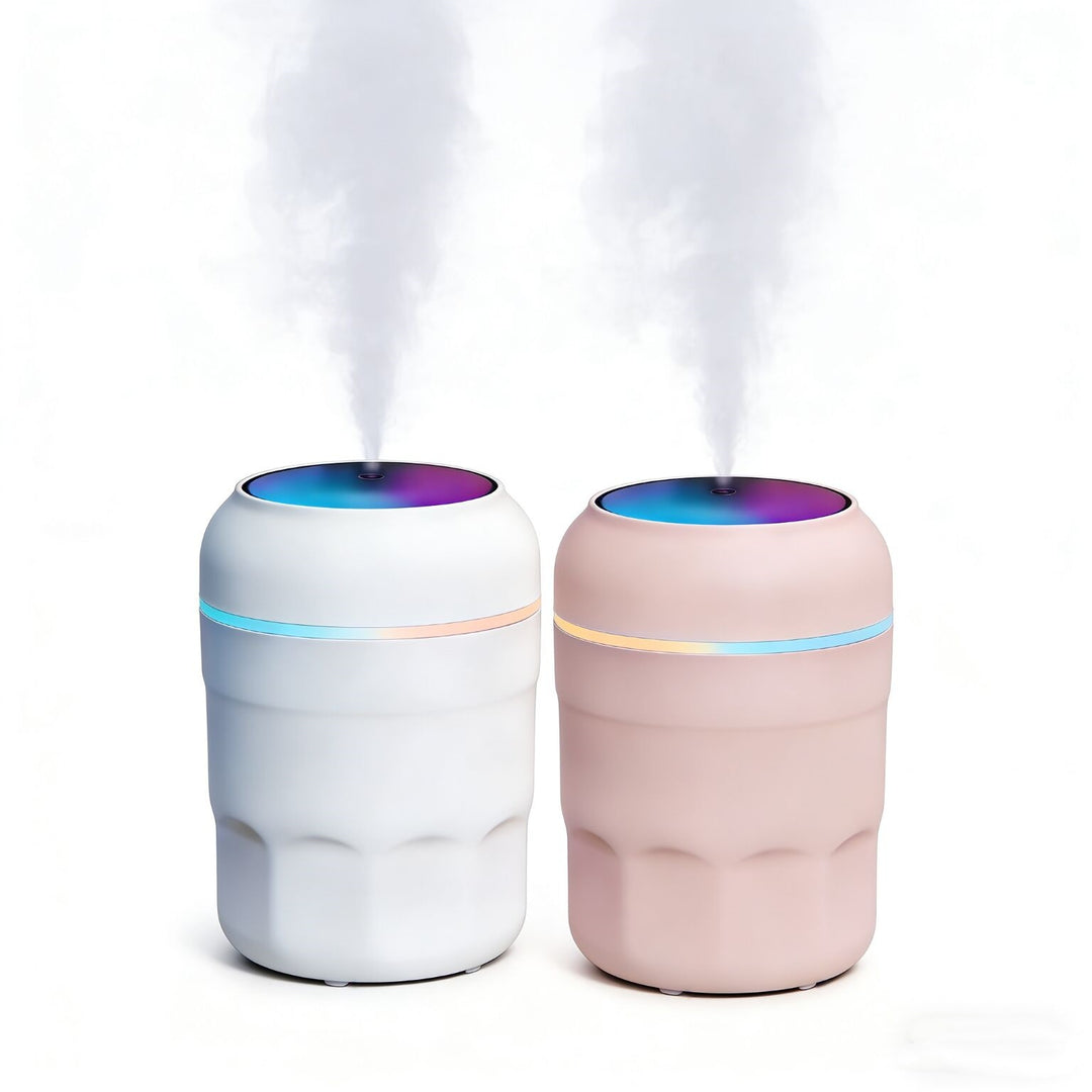 Aroma diffuser with LED and ultrasonic nebulization
