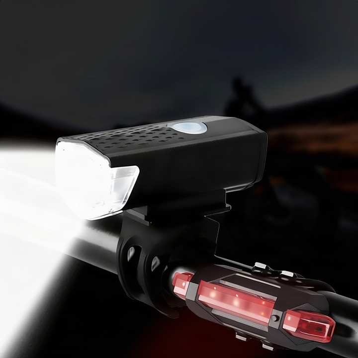 USB bicycle light with LED lighting