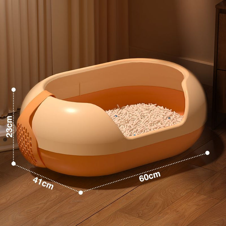 Half-open cat litter box, 35 cm wide