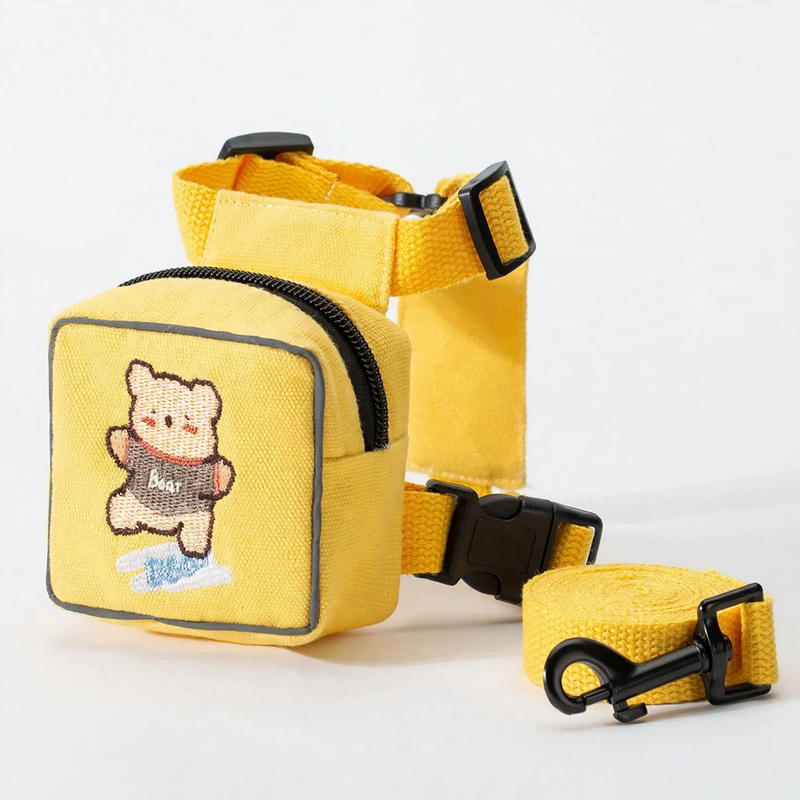 Chest harness with backpack for cats and small dogs