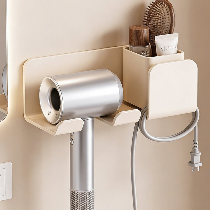 Hairdryer holder with cable management