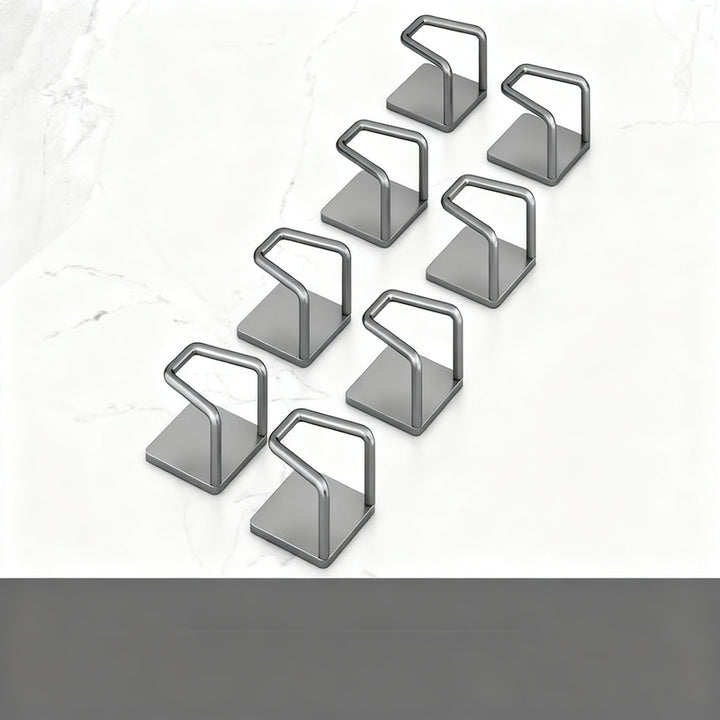 Stainless steel hooks for under-cabinet, no drilling