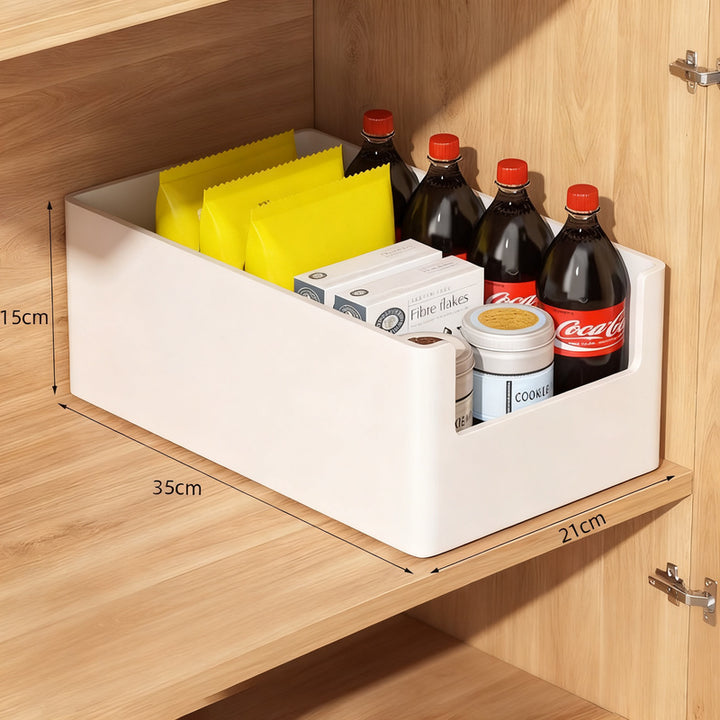 Plastic storage box for kitchen and cabinet
