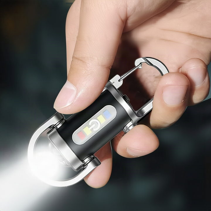 Mini flashlight with keychain, LED