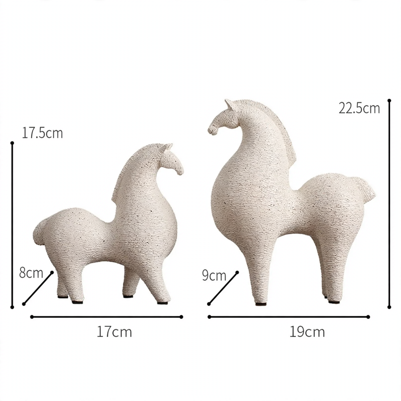 Abstract horse figure made of resin, modern style