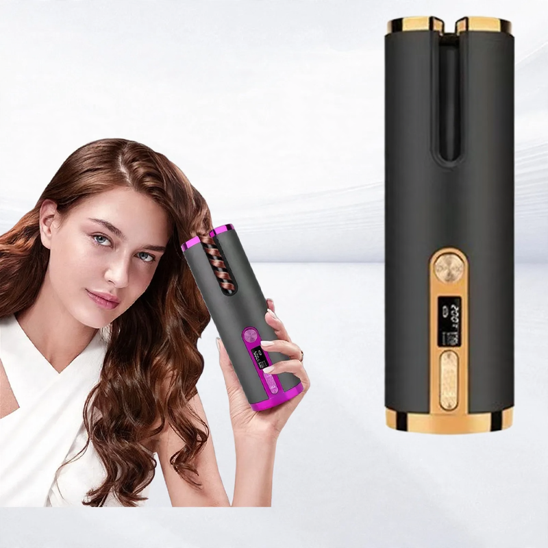 Cordless curling wand device with copper-manganese heating element