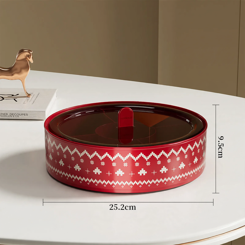 Candy dish with lid and compartments