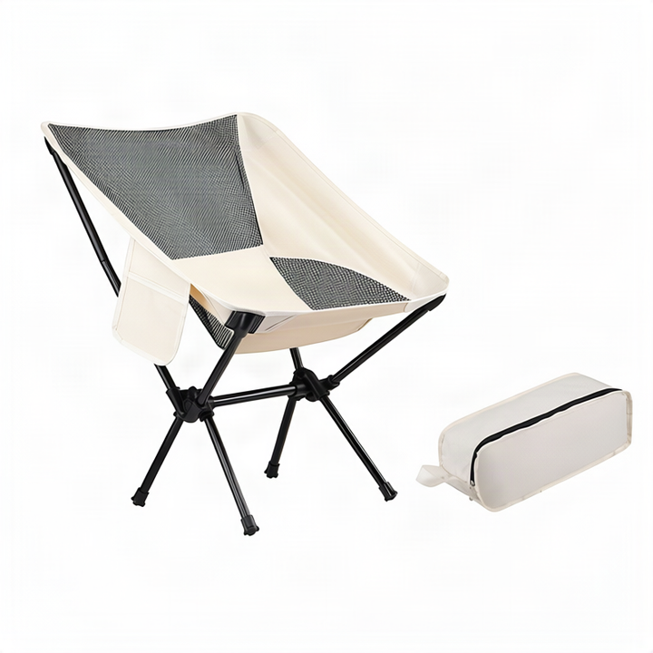 Light folding chair with backrest, carbon steel