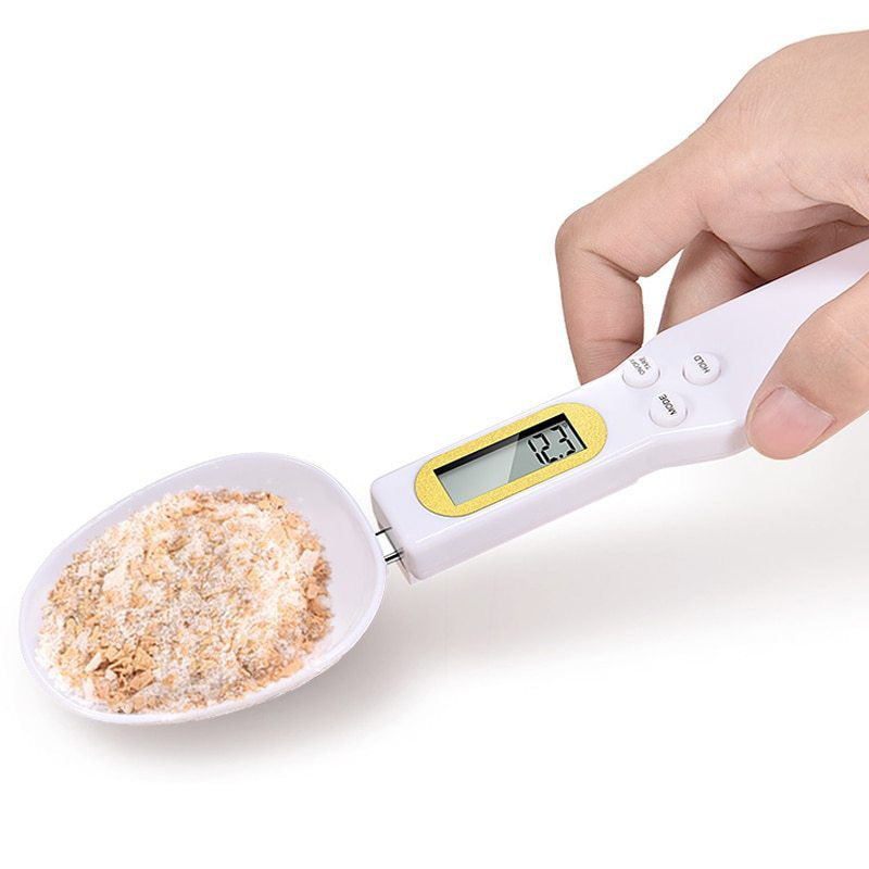 Digital kitchen scale as spoon