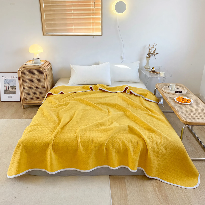 Cotton summer blanket, machine washable
