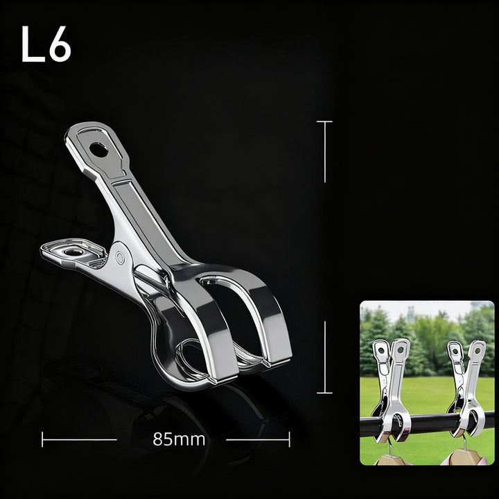 Stainless steel clothespins, large, wind resistant
