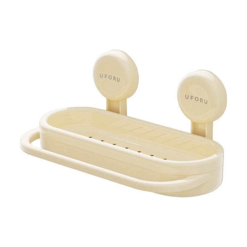Kitchen shelf for sink with suction cup, no drilling