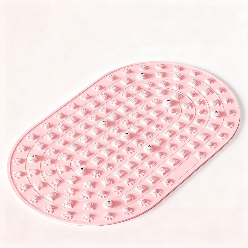 Foot reflex zone mat with magnetic stones