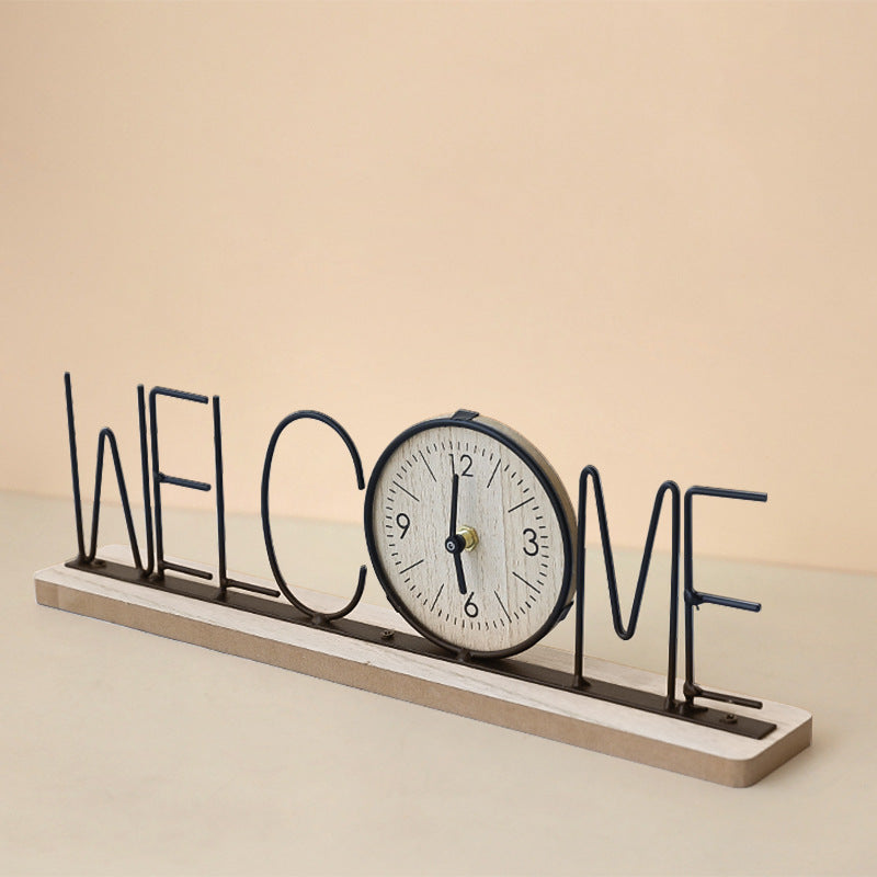 Iron clock, table clock, modern design