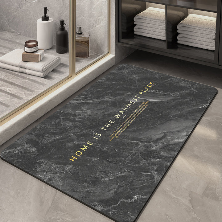 Diatomaceous earth bath mat, non-slip