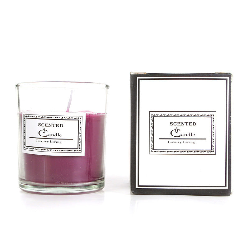 Scented candle from soy wax, cylinder
