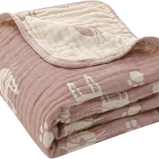 Cotton baby blanket, 6-layer, 103 x 103 cm