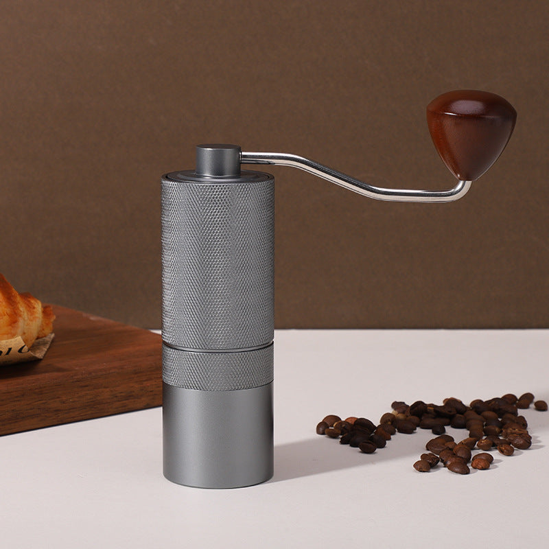 Hand coffee grinder with steel core, luxury design