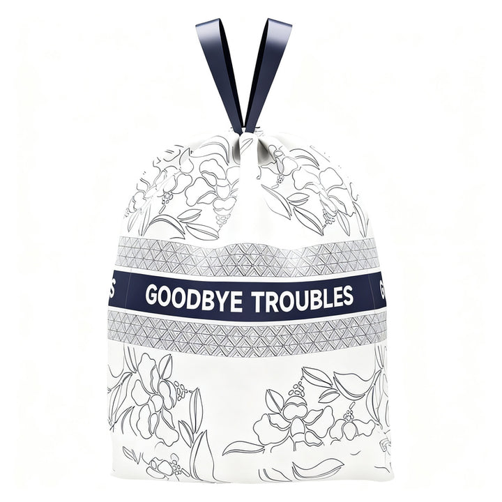Trash bags with drawstring and handles