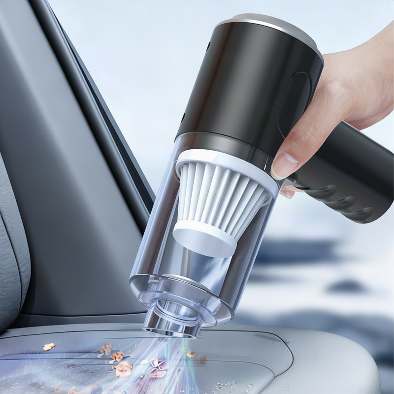 Portable battery vacuum cleaner with blowing function