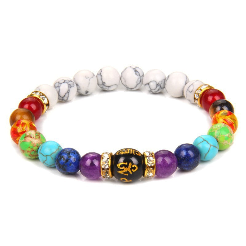 Beaded bracelet made of natural stones