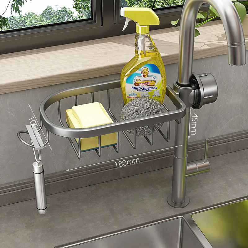 Shelf for sink, aluminum, adjustable