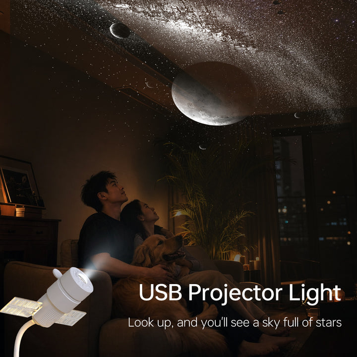 Starry sky projection lamp with foil sets