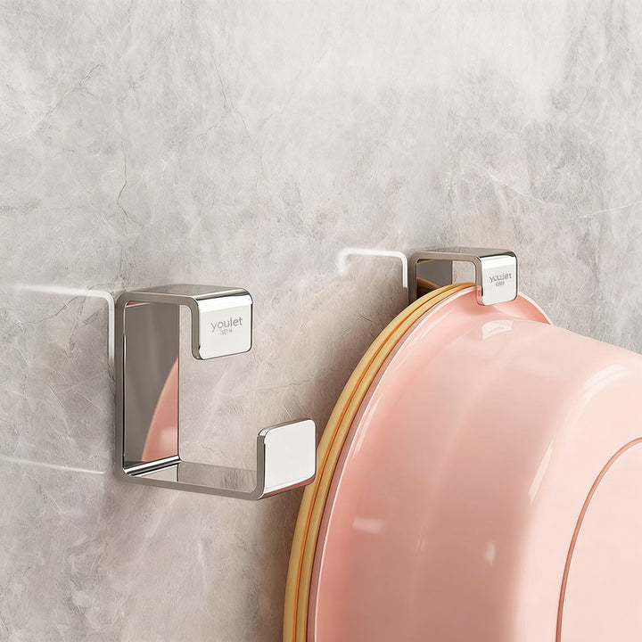 Stainless steel hanging hooks for sinks