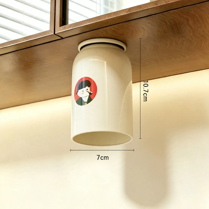 Magnetic toothbrush holder, wall-mounted