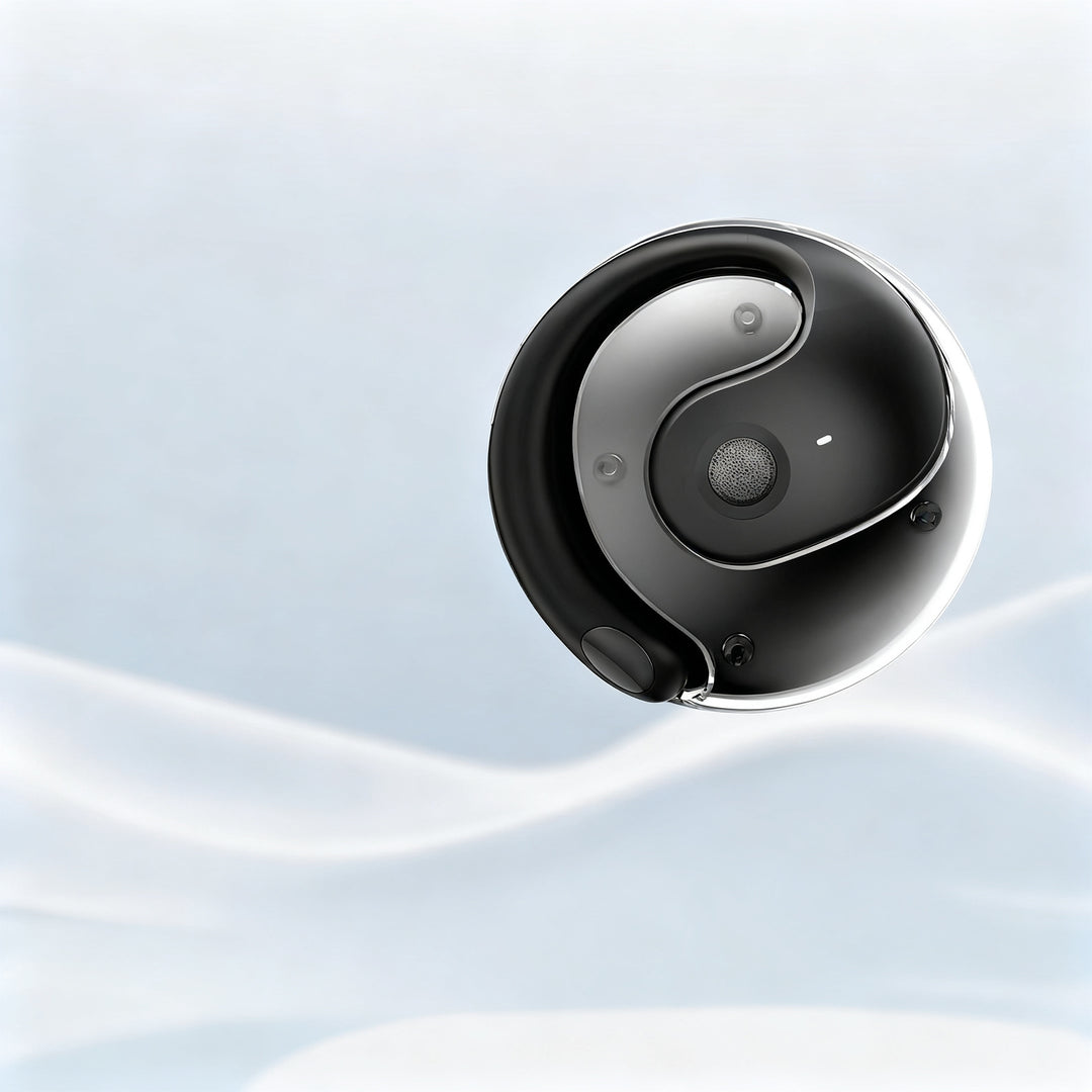 Bluetooth earbuds, open-ear design, sporty