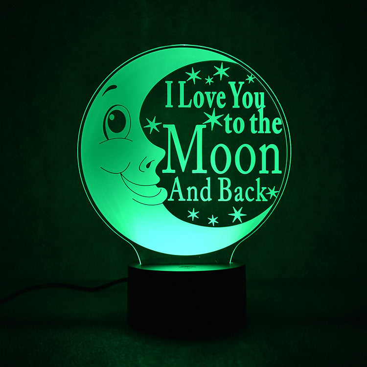 3D-LED-Moon Night Light with Color Change