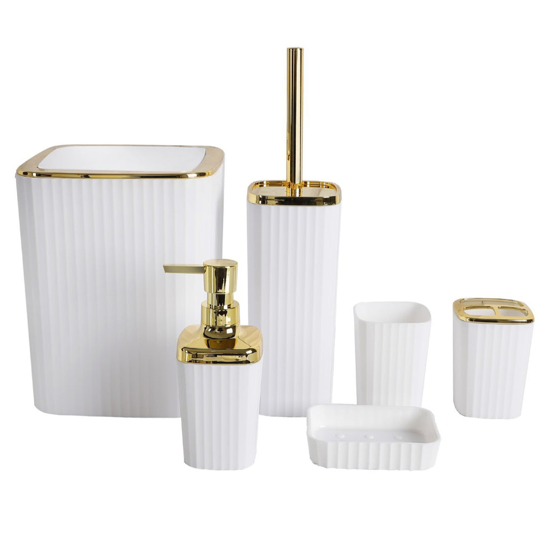 Waste bin with double chamber, round