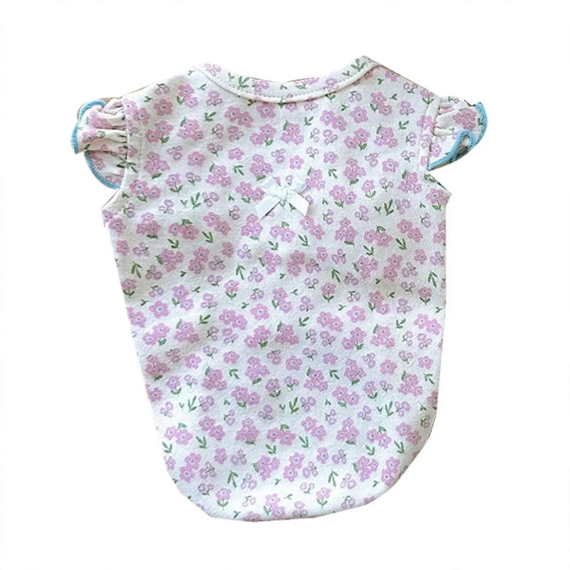 Light flower tank top for small dogs and cats
