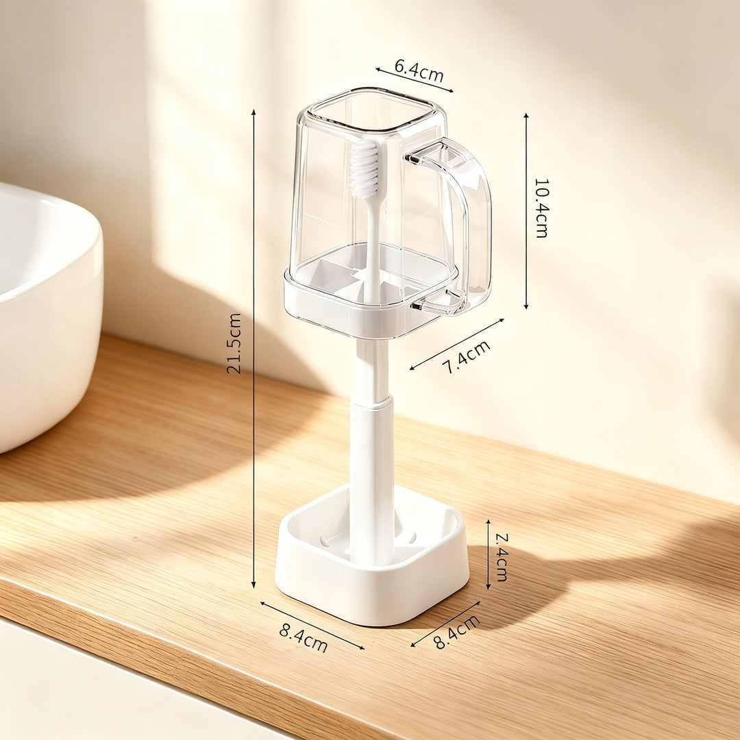 Toothbrush holder with adjustable height, modern design