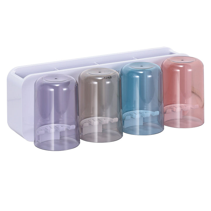 Toothbrush organizer, wall mountable, no drilling