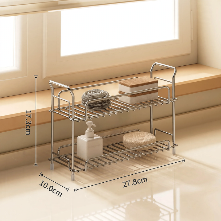 Draining rack for kitchen towels and sponges