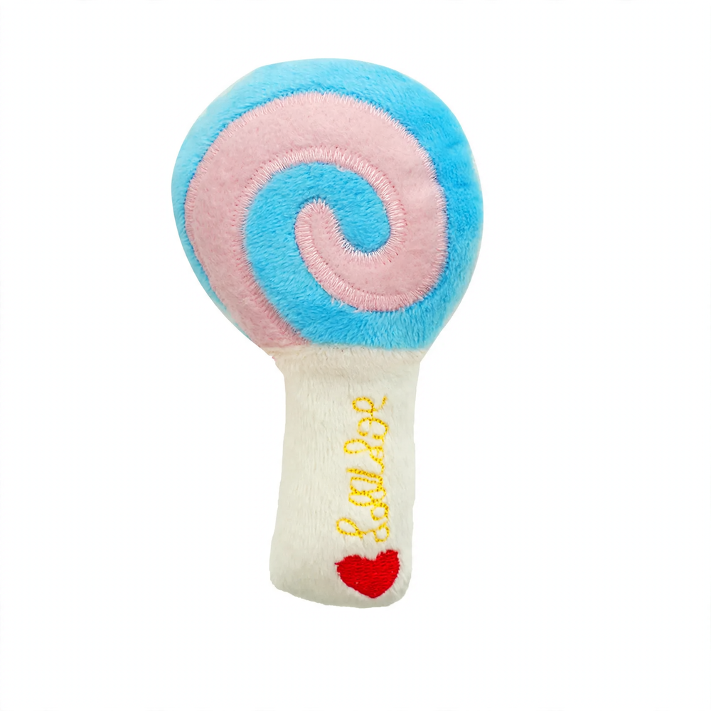 Plush lollipop toy for cats with sound
