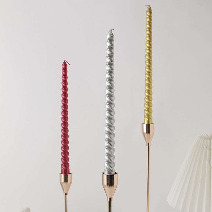 Spiral candle made of paraffin, 20 cm, various colors