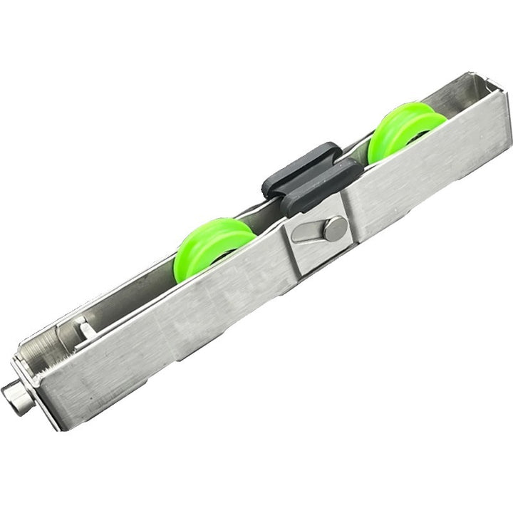 Push trolley double wheel stainless steel for glass sliding walls