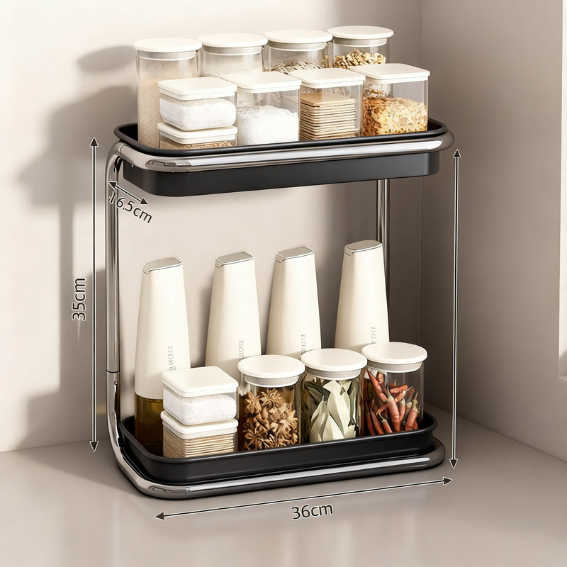 Multi-tiered spice rack for the countertop