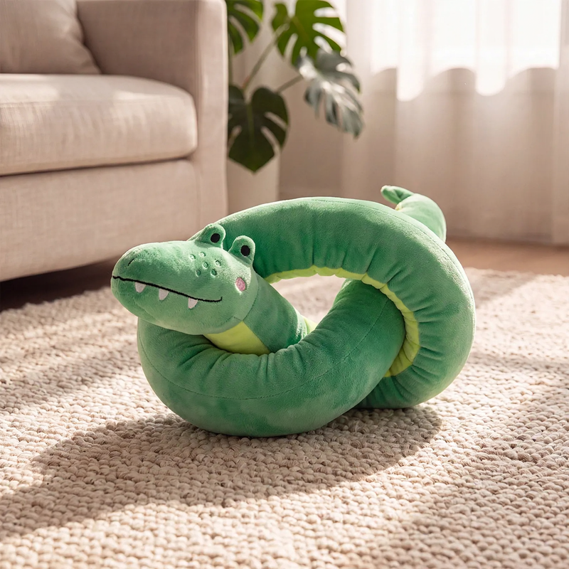 Plush dog toy with rope construction and squeaker